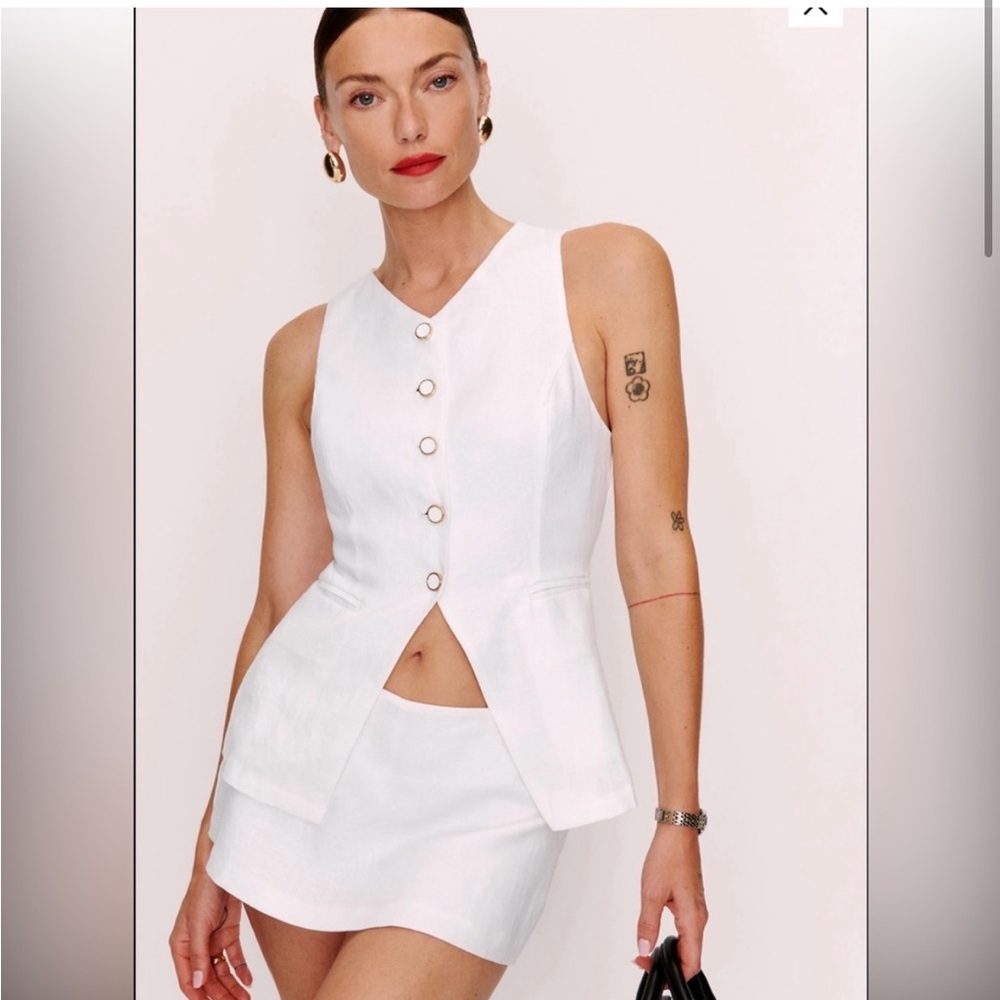 Reformation white aspen top